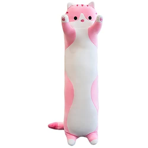 Giant Cat Pillow for Kids and Girlfriend (Gray, 130cm/51.18inch) Soft Hugging Toy for Snuggling