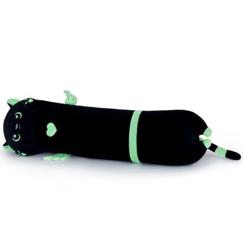 Cute Long Cat Plush Body Pillow for Girls and Girlfriend(AngelCat Green, 19.6in/50cm)  
Cute Cat Plush Toy Pillows with