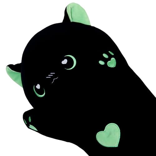 Cute Long Cat Plush Body Pillow for Girls and Girlfriend(AngelCat Green, 19.6in/50cm)  
Cute Cat Plush Toy Pillows with