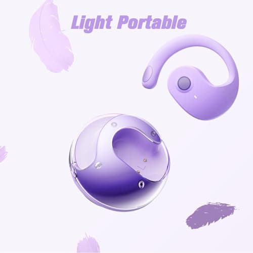 Wireless Out Of Ear Open Ear Headphones for Adults During Commute Bone Air Conduction Earbuds Purple  
Wireless Out Of E