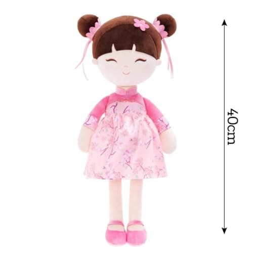 Gloveleya Soft Doll for Kids Ages 2-4 Peach Fairy Plush Toy with Gift Box