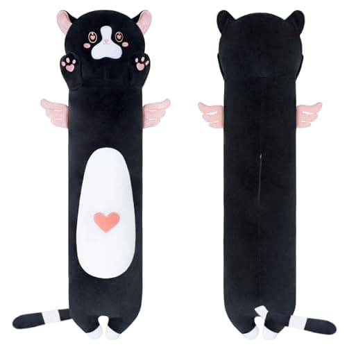 Cute Long Cat Plush Body Pillow for Girls and Girlfriend(AngelCat Green, 19.6in/50cm)  
Cute Cat Plush Toy Pillows with