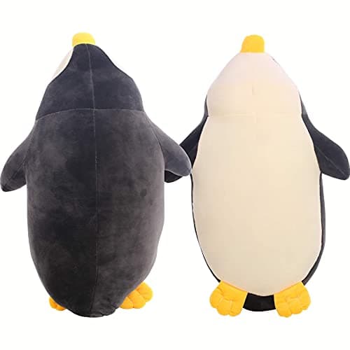 DENTRUN Penguin Stuffed Animals Bulk Kids Girls Boys Adults Birthday Xmas Halloween Blue Black