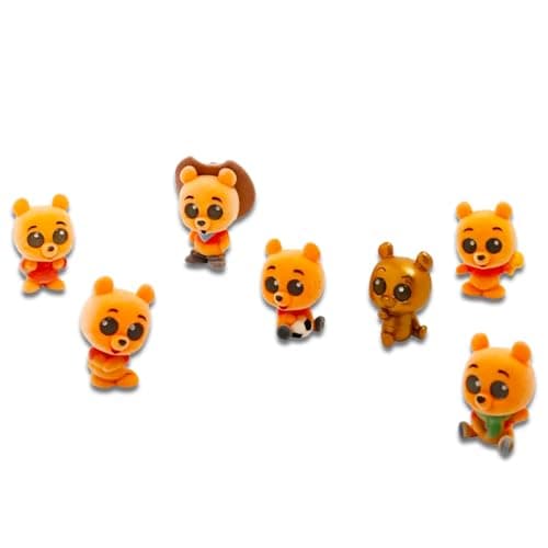 Winnie The Pooh Doorables Blind Bags Bundle for Kids and Adults | 3 Mini Figures and Stickers | Fun Figurines for Collec