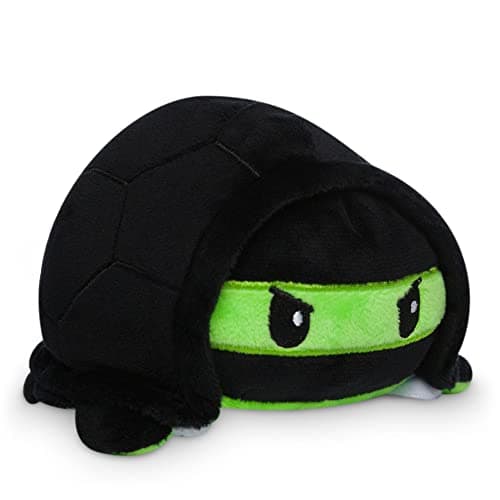 TeeTurtle Original Reversible Turtle Plushie - Green - Cute Sensory Fidget Stuffed Animals That Show Your Mood, 4 Inch