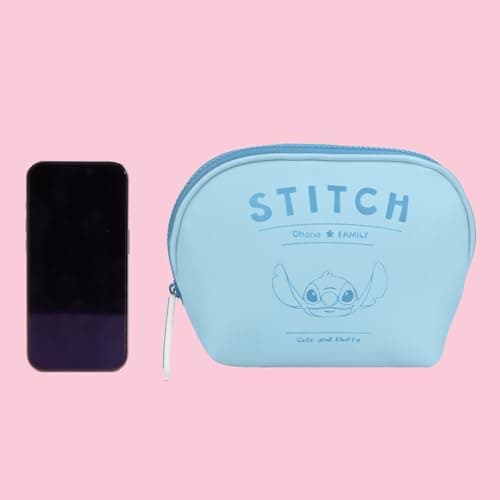 MINISO Stitch Shell Cosmetic Bag for Women Travel Toiletry Bag with Zipper
| Women's MINISO Stitch Shell Cosmetic Bag w