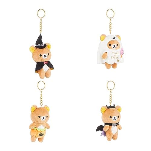 Rilakkuma San-X Original Halloween Series Plush Keychain Blind Box for Collectors - Ideal for Halloween Parties - Soft a
