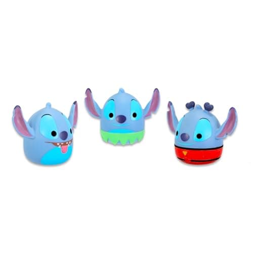 Disney Stitch Squooshems Mystery Blind Bags Set for Kids | 3 Lilo and Stitch Mini Squishmallows + Stickers & Door Hanger