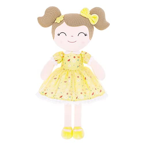 Gloveleya Soft Doll for Kids Ages 2-4 Peach Fairy Plush Toy with Gift Box
