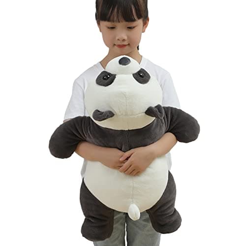 24" Cute Giant Panda Bear Plush Soft Body Pillow - Large Panda Stuffed Animal Toy Doll Gift for Kids, Girls and Boys, Bi