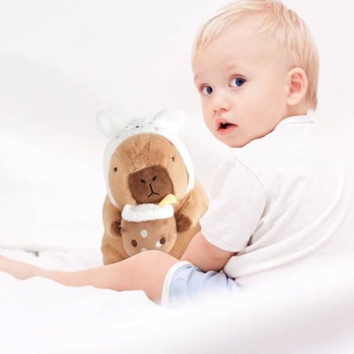 Cute Rabbit Capybara Plush Pillow for Kids 11 Inch Kawaii Stuffed Toys Gifts