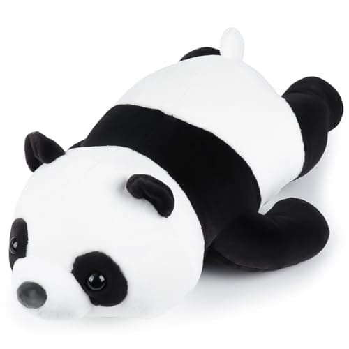 24" Cute Giant Panda Bear Plush Soft Body Pillow - Large Panda Stuffed Animal Toy Doll Gift for Kids, Girls and Boys, Bi