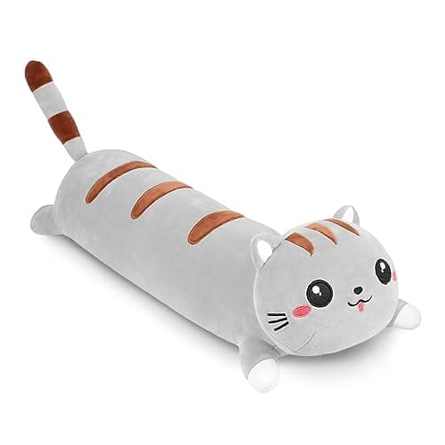 AFAN Cat Stuffed Animals Soft Plush Toys for Kids and Girls Boys Room Decor Gifts (Round Eyes, White, 1|7 Inch)  
AFAN K