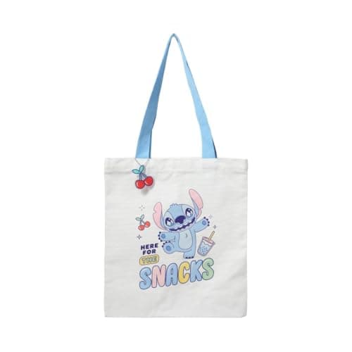 MINISO Disney Stitch Food Party Series Tote Bag Reusable Casual Bag for Women Girls Girly Shopping