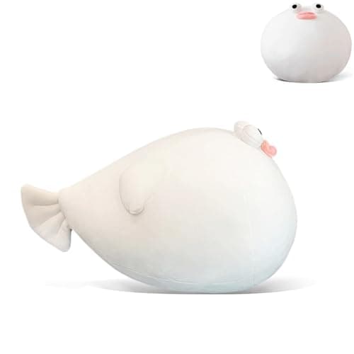 Puffer Fish Plush Pillow - Hypoallergenic Soft Stuffed Animal - Perfect Birthday Gift for Girls Boys Adults - 15.7 Inch