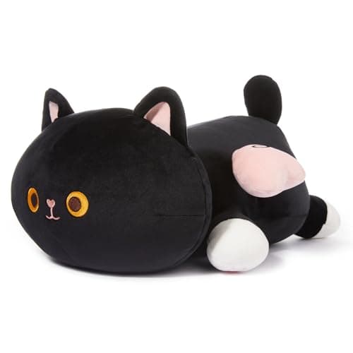 MINISO 19.6" Black Cat Plush Toy Kawaii Cute Stuffed Animal Ultra-Soft Rebound Hugging Pillow for Kids Boys Girls  
MINI