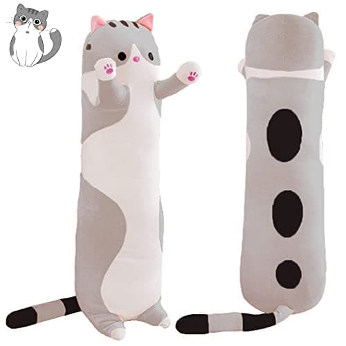 Plush Cat Soft Kids Pillow Toy Stuffed Animal Gift for Kids (Gray, 50cm)
| Plush Long Cotton Kitten Cuddly Toy for Kids