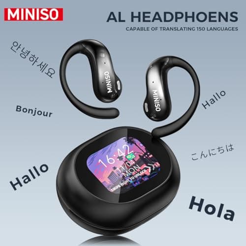 MINISO MS188 Ai Language Translator Earbuds, Real Time Translator Earbuds, for Travelers & Business Professionals, Suita