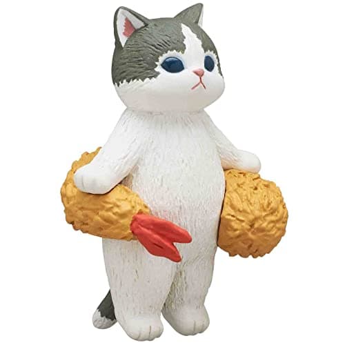 Kitan Club Mofusand Fried Shrimp Cat Blind Box - Fun, Versatile Decoration for Cat Enthusiasts - 5 Collectable Figurines