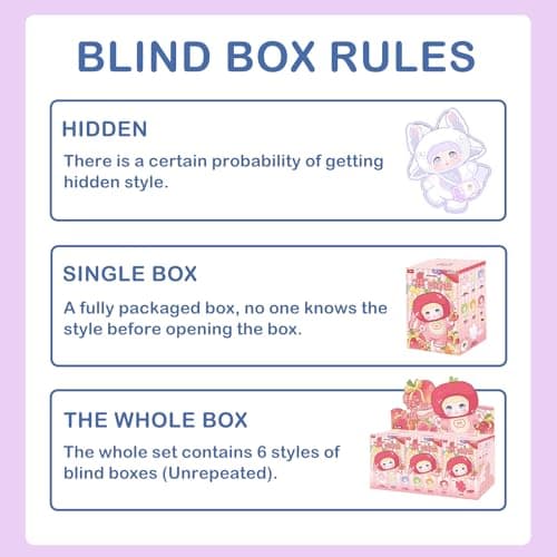 Nommi Interesting Fruits Series Plush Blind Box Toy for Kids Collectible Cute Figures 1PC (1 of 7 Possible Styles) Happy