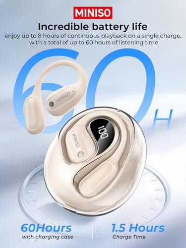 MINISO Real Time Language Translator Earbuds with 135 Languages
MINISO Open-Ear Translating Earbuds with 60Hrs Playtime
