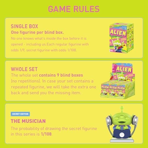 POP MART Disney/Pixar Alien-Immersive Experience Series Blind Box Figures, Collectible Toys for Adults, Home Decorations