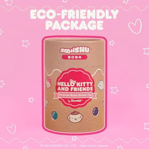 Hamee Sanrio Hello Kitty and Friends [Surprise Blind Capsule] Boba Series Squishy Figurines for Kids Birthday Parties a