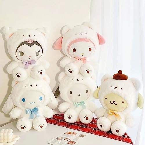 Kawaii White Bear Cross-Dressing Series Plush Soft Doll (A)  
Soft Plush Bear Stuffed Animal Gifts for Girls Kids (A)
