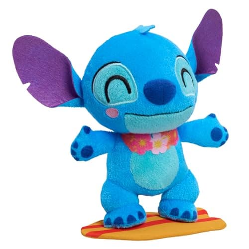 Disney Stitch That's So Soft Small Surfer Stitch Plush, 7 Inch Plush Toy, Stuffed Animal for Kids Ages 2 Up
