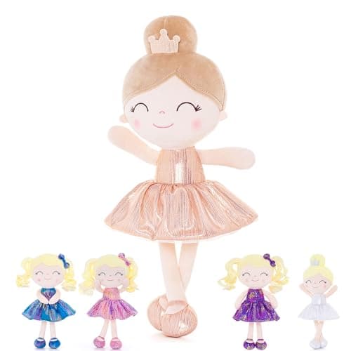 Gloveleya Soft Doll for Kids Ages 2-4 Peach Fairy Plush Toy with Gift Box