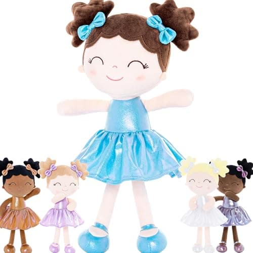 Gloveleya Soft Doll for Kids Ages 2-4 Peach Fairy Plush Toy with Gift Box