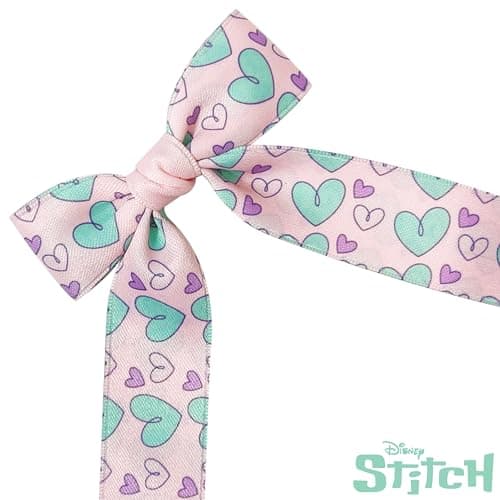 LUV HER Disney Lilo & Stitch Printed Long Tail Hair Bow Set for Girls - Cute Hair Accessories for Kids Ages 3+ - Perfect