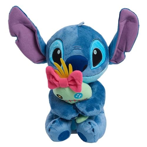 Disney Classics Lil Friends Stitch and Scrump Plush Stuffed Animal for Kids Ages 2 Up - Just Play Safe Toy