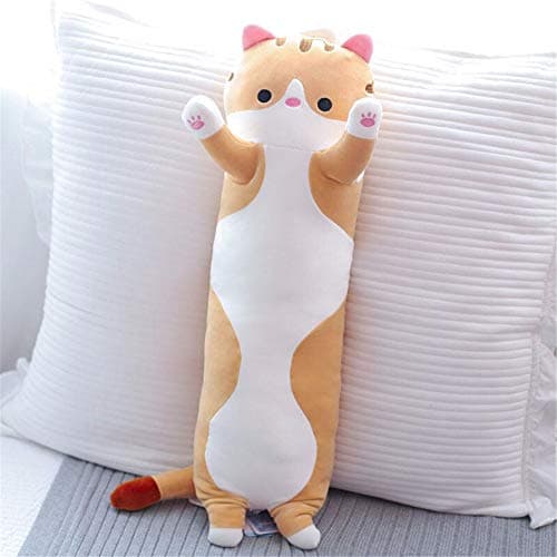 Lovely Shangman Plush Cat Doll Sleep Pillow for Kids and Girlfriend (Brown, 50cm/19.6in)