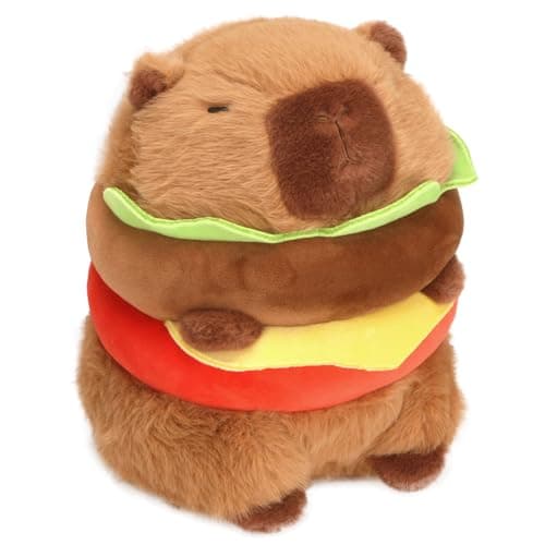 Kawaii Capybara Plush Toy for Kids and Adults - 9 Inch Cute Capybara Stuffed Animal with Turtle Backpack