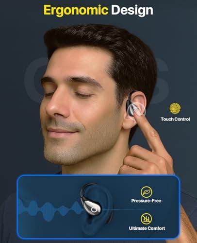 AI Translation Earbuds Real Time for Travel, Business, and Learning (Black)