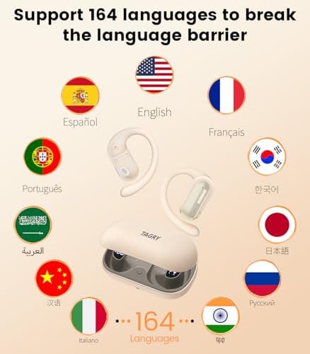 AI Translation Earbuds Real Time 164 Languages Translator Earbuds for Travel Business RecycledBluetooth Earphones Global