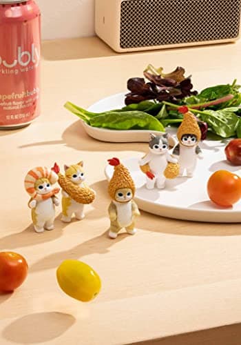 Kitan Club Mofusand Fried Shrimp Cat Blind Box - Fun, Versatile Decoration for Cat Enthusiasts - 5 Collectable Figurines