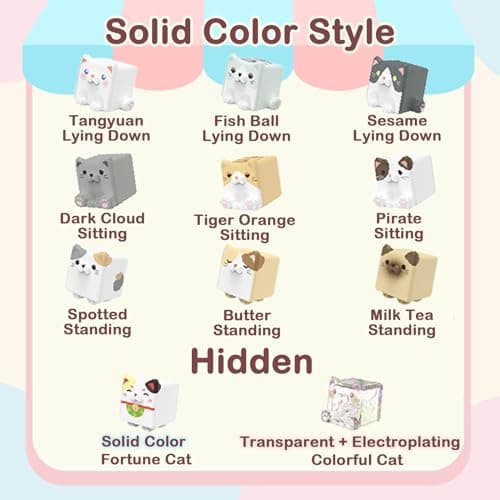 BEEMAI Square Cat Series Blind Pack for Kids Collectible Toys Birthday Gifts
| BEEMAI Square Cat Series Blind Pack Rand