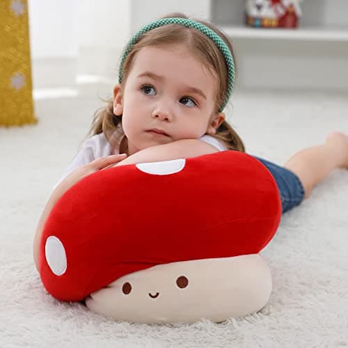 Plush Mushroom Pillow - Soft Cute 12 Inch Stuffed Mushroom Toy Ideal for Kids and Adults as Home Decor
| Plush Mushroom