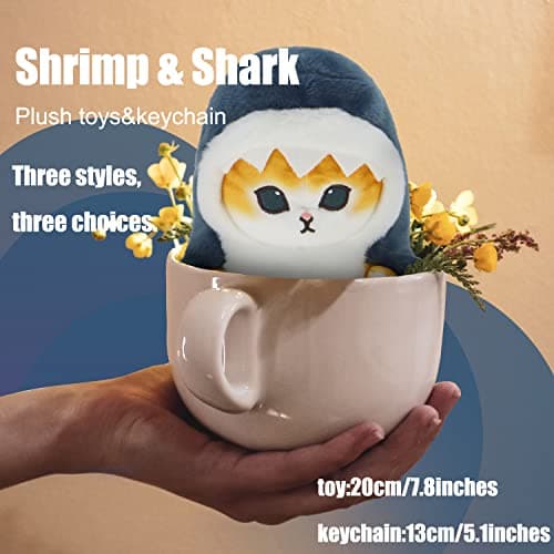 Kawaii Shark Cat Plush Toy Stuffed Animal Doll for Boys & Girls (Shark Cat, 20cm/7.8in)  
Kawaii Shark Cat Plush Toy Stu