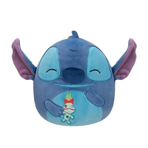Squishmallows Disney 8" Stitch with Scrump Medium Soft Stuffed Plush Bedding Toy for Kids Sleepover Party Gifts