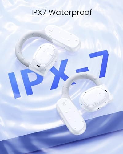 TAGRY Bluetooth 5.3 Earhooks Earbuds for Workout Running White