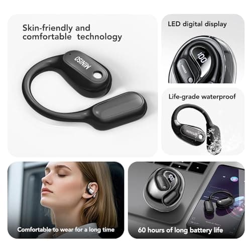 MINISO MS190 AI Translation Earbuds Real Time, 135 Language Translator Earbuds with APP, Open Ear OWS Translating Headph