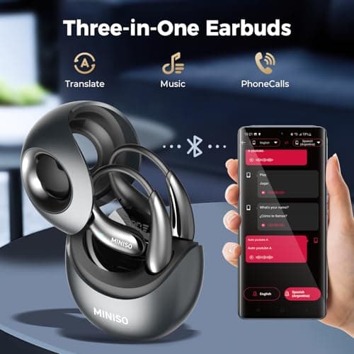 MINISO MS206 AI Translation Earbuds for Travel, Business, and Learning  
MINISO MS206 AI Translation Earbuds for iPhone