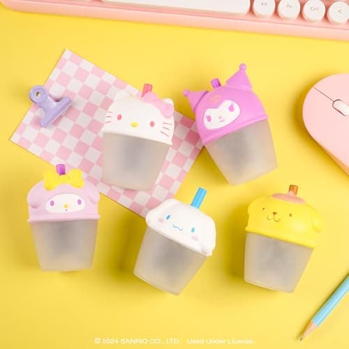 Hamee Sanrio Hello Kitty and Friends [Surprise Blind Capsule] Boba Series Squishy Figurines for Kids Birthday Parties a