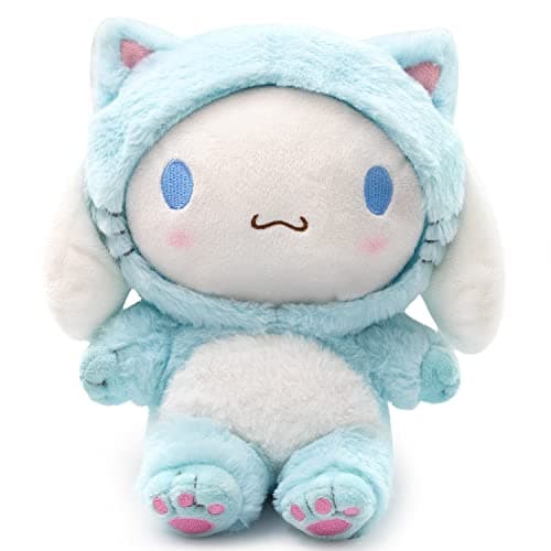 Cinnamoroll Plush Doll 8", Super Lovely Kitty My Melo Anime Plush Figure Toy, Ideal Birthday Easter Gift for Kids, Blue