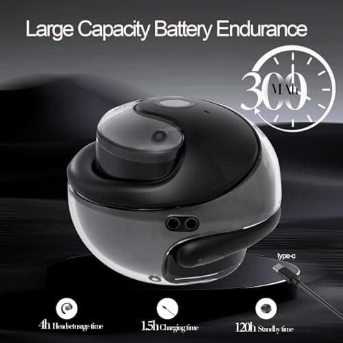 Black OWS Wireless Bluetooth 5.4 Earbuds for Sports and Driving with 48H Range and IPX5 Waterproof
| OWS Black Wireless