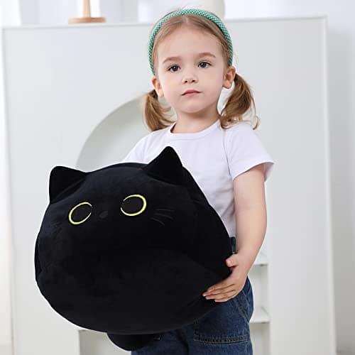 Black Cat Plush Toy 16'' Pillow Soft Plush Doll Gifts for Boys Girls
| 3D Black Cat Plushies Pillow Baby Cute Plush Toy