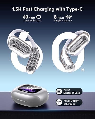 EUQQ AI Language Translation Earbuds, 144 Languages & Accents Bluetooth 5.4 Headphones for Travel Business Learning, Sil